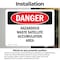 Signmission Hazardous Waste Satellite Accumulation Area Danger Sign, Vinyl Decal, 7in W x 5in L, 2PK OS-2PACK-DS-D-57-L-2286 - alternate 4